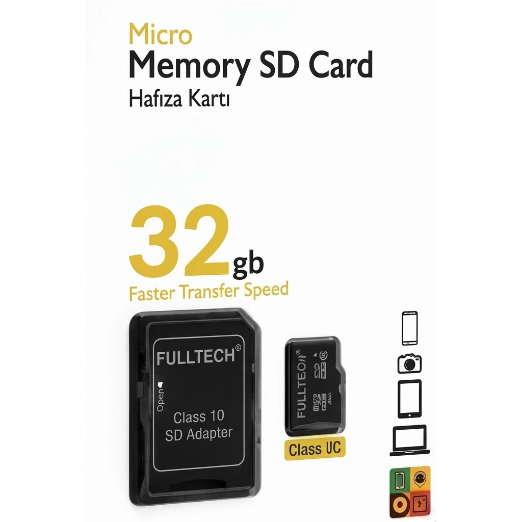 32/64/128/256 GB Hafıza Kartı (Güvenlik ve Araç Kameraları İçin Uygundur) - 32GB