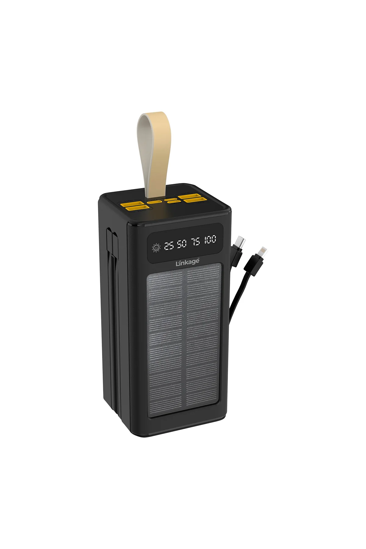 50.000mAh Solar Powerbank | Güneş Enerjili Taşınabilir Şarj Aleti | LCD Ekranlı