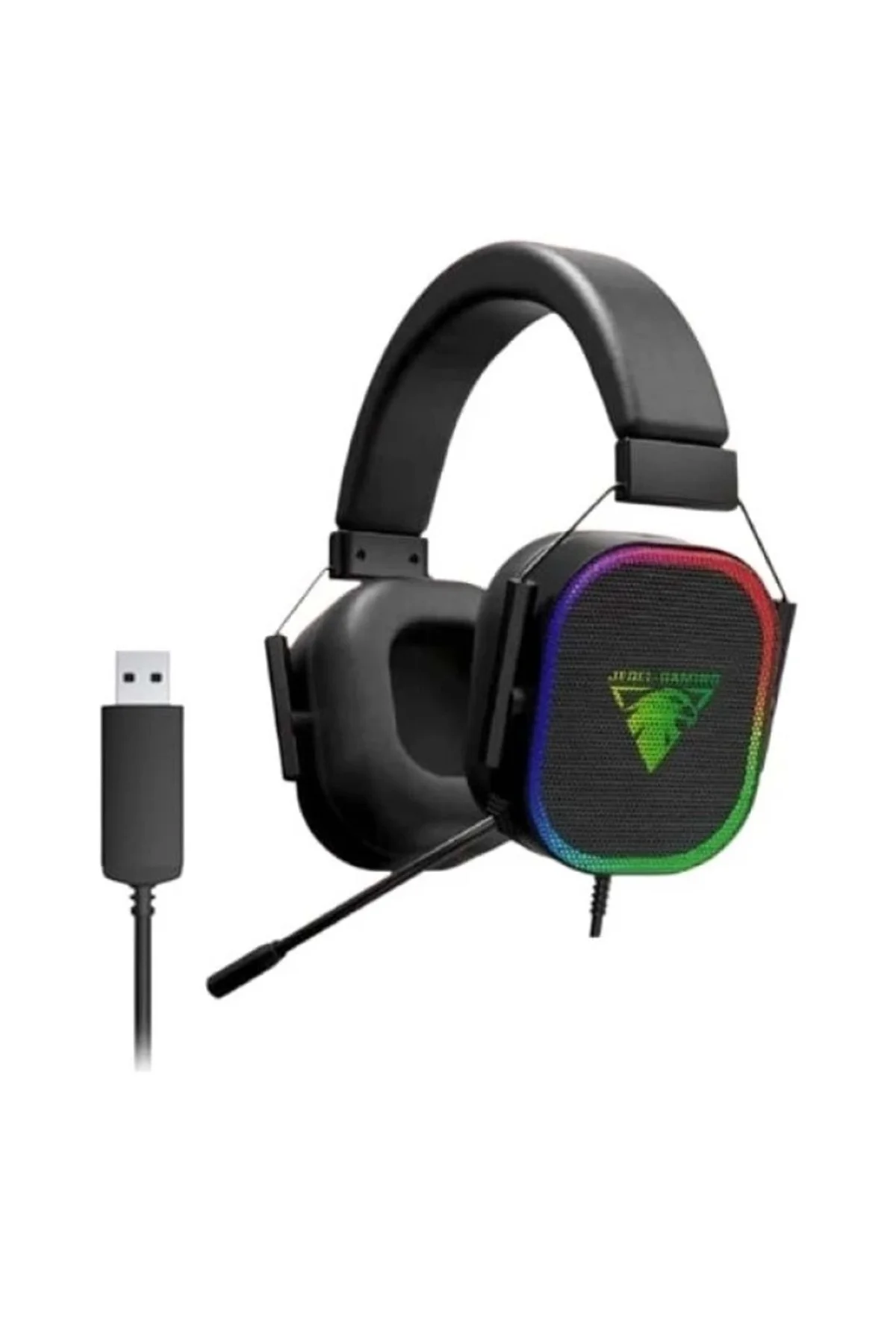 7.1 USB Siyah Reinbow Aydınlatmalı Argonomik Hafif Gaming Oyuncu Kulaklık
