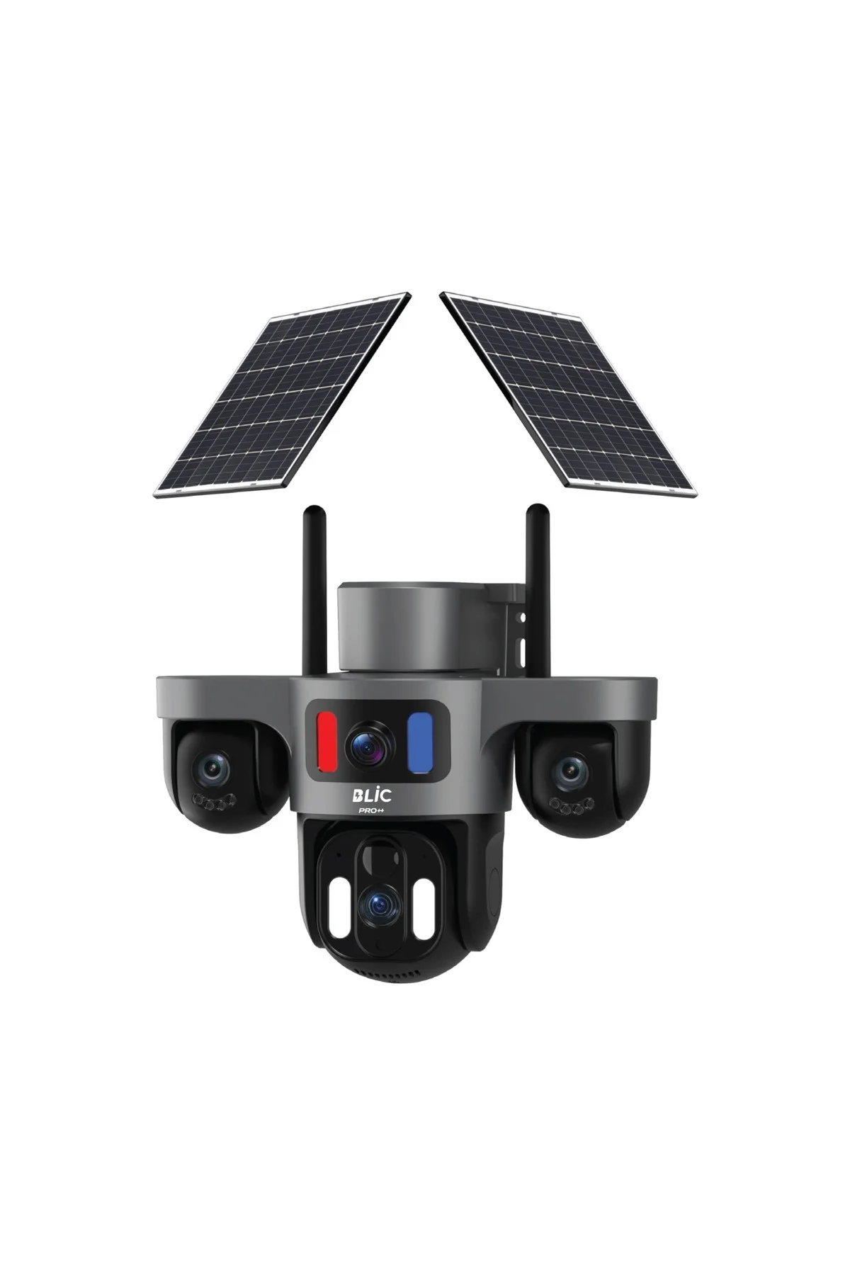 9MP Çift Solar Panel 7.5Wx2 3 Senkron Lens IP66 Sertifikalı Sensör Takip Yoosee Türkçe Solar Kamera