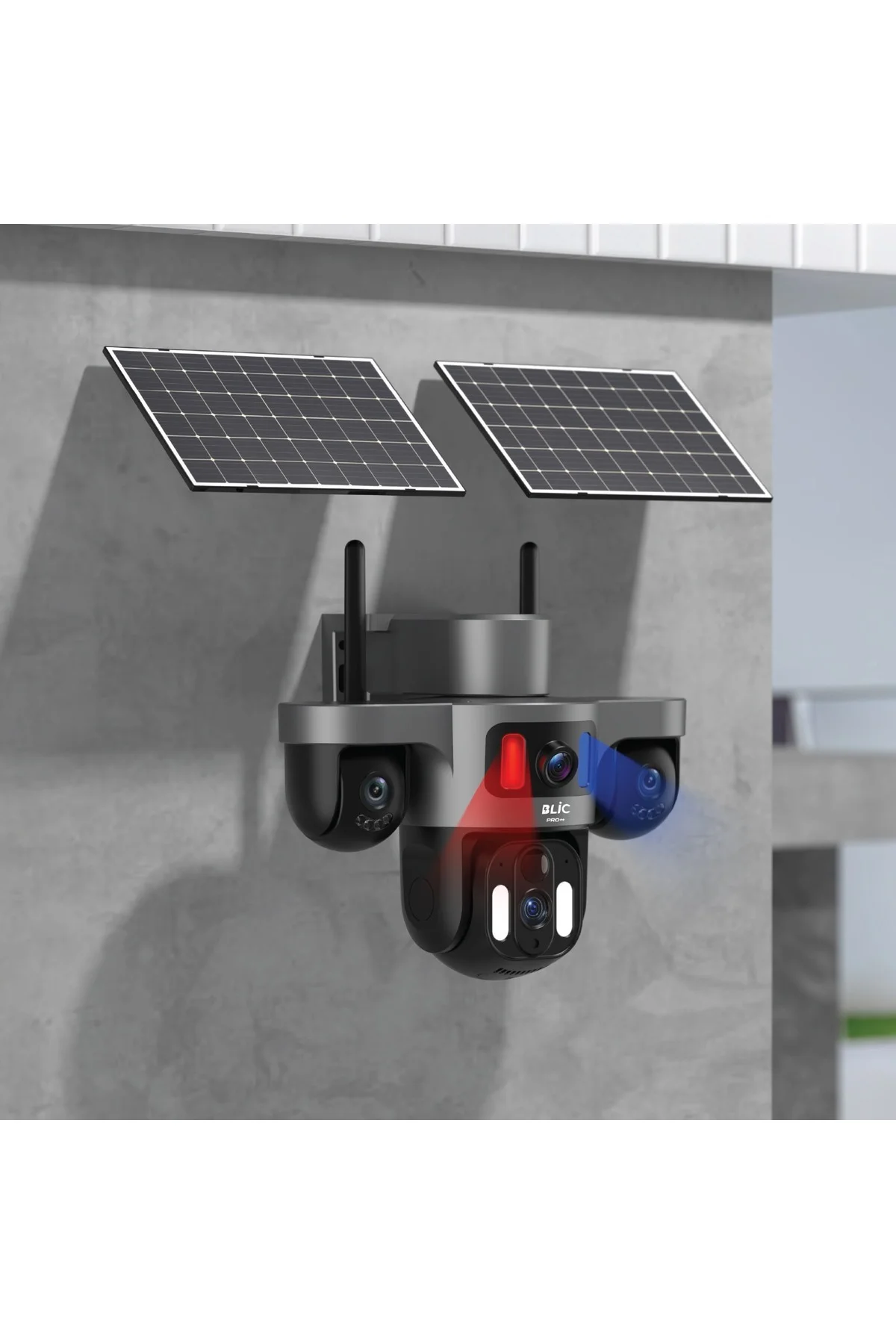 9MP Çift Solar Panel 7.5Wx2 3 Senkron Lens IP66 Sertifikalı Sensör Takip Yoosee Türkçe Solar Kamera