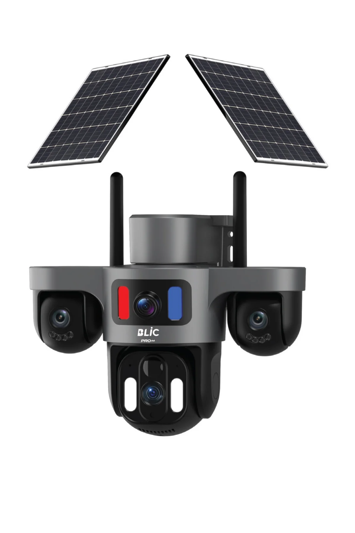 9MP Çift Solar Panel 7.5Wx2 3 Senkron Lens IP66 Sertifikalı Sensör Takip Yoosee Türkçe Solar Kamera