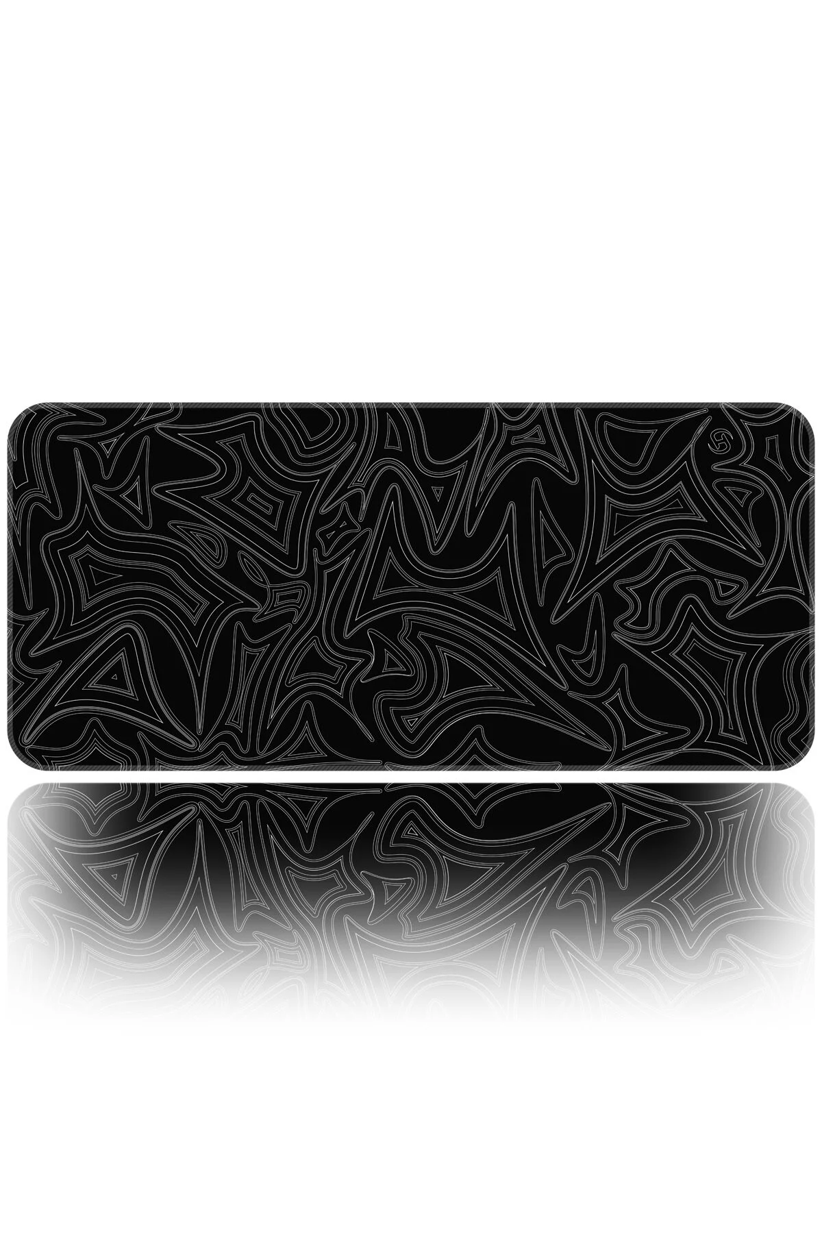 Abstract Line Gaming Mouse Pad – Siyah XL Geniş Yüzey - 70x30
