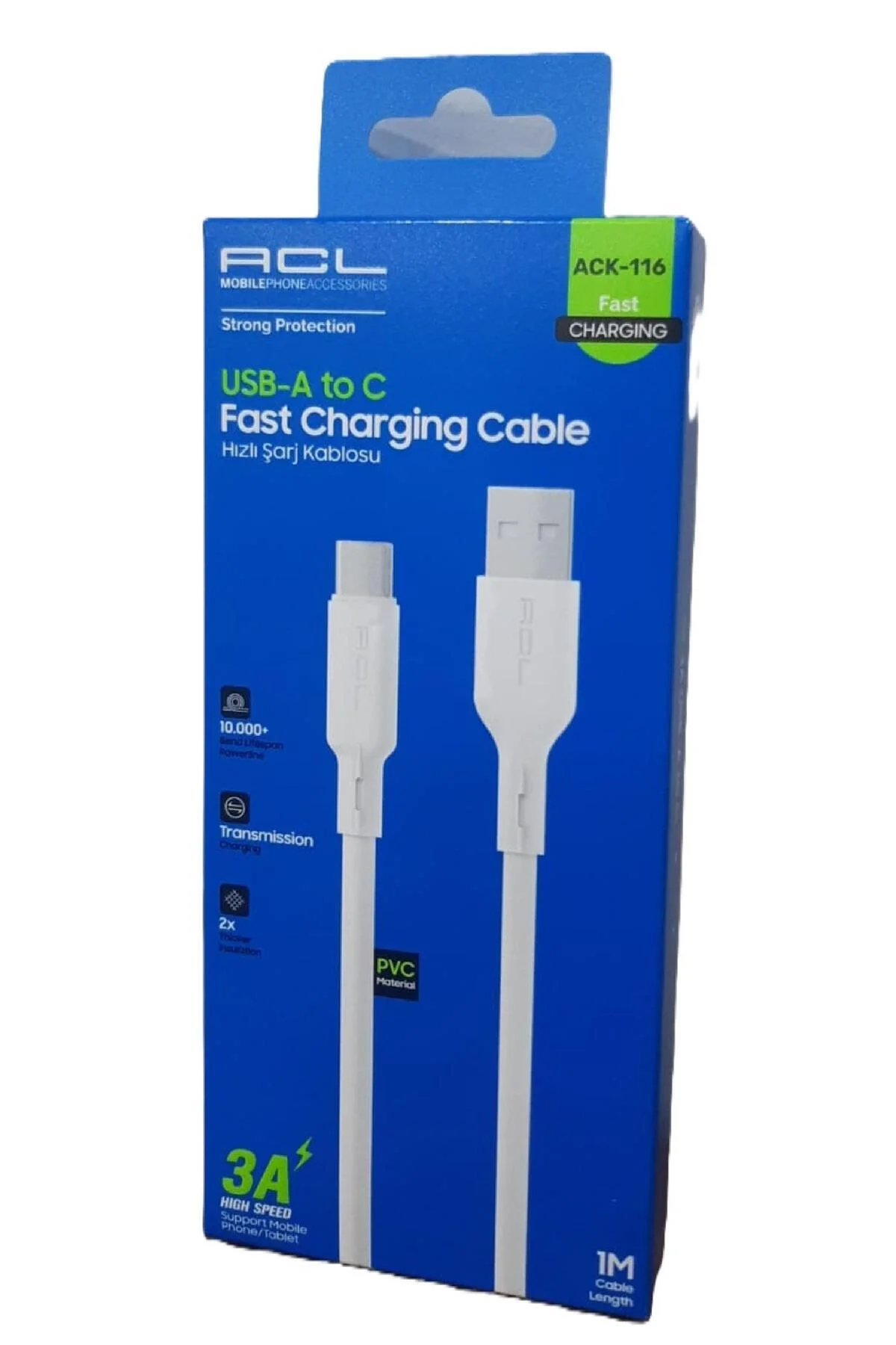 ACL ACK-116 3Amper Pvc Şarj Kablosu
