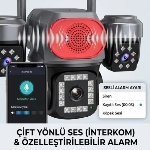 AOV SV-458 2x Güneş Panelli Sim Kartlı Kamera ( 1 Yıllık  Hat Hediyeli)