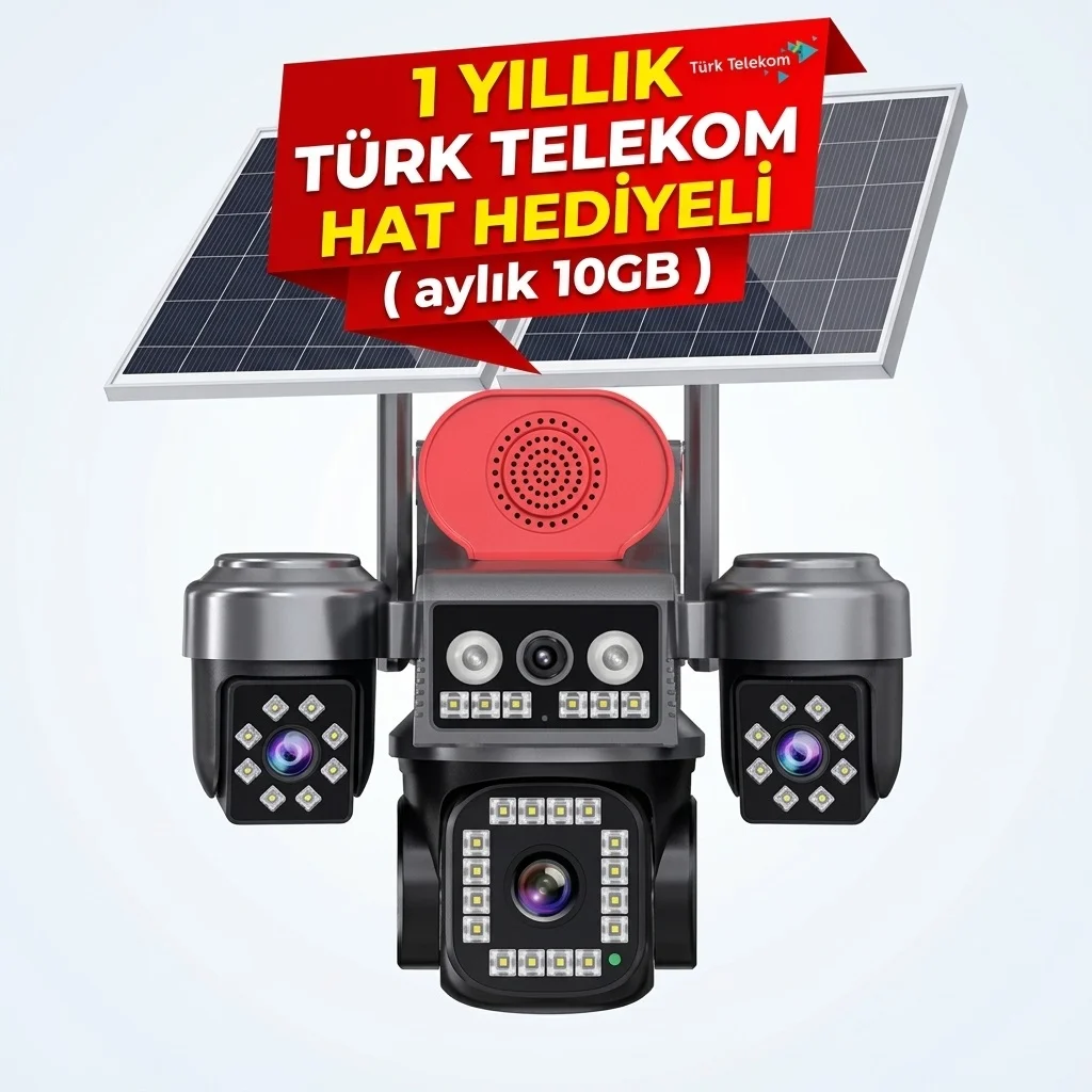 AOV SV-458 2x Güneş Panelli Sim Kartlı Kamera ( 1 Yıllık  Hat Hediyeli)