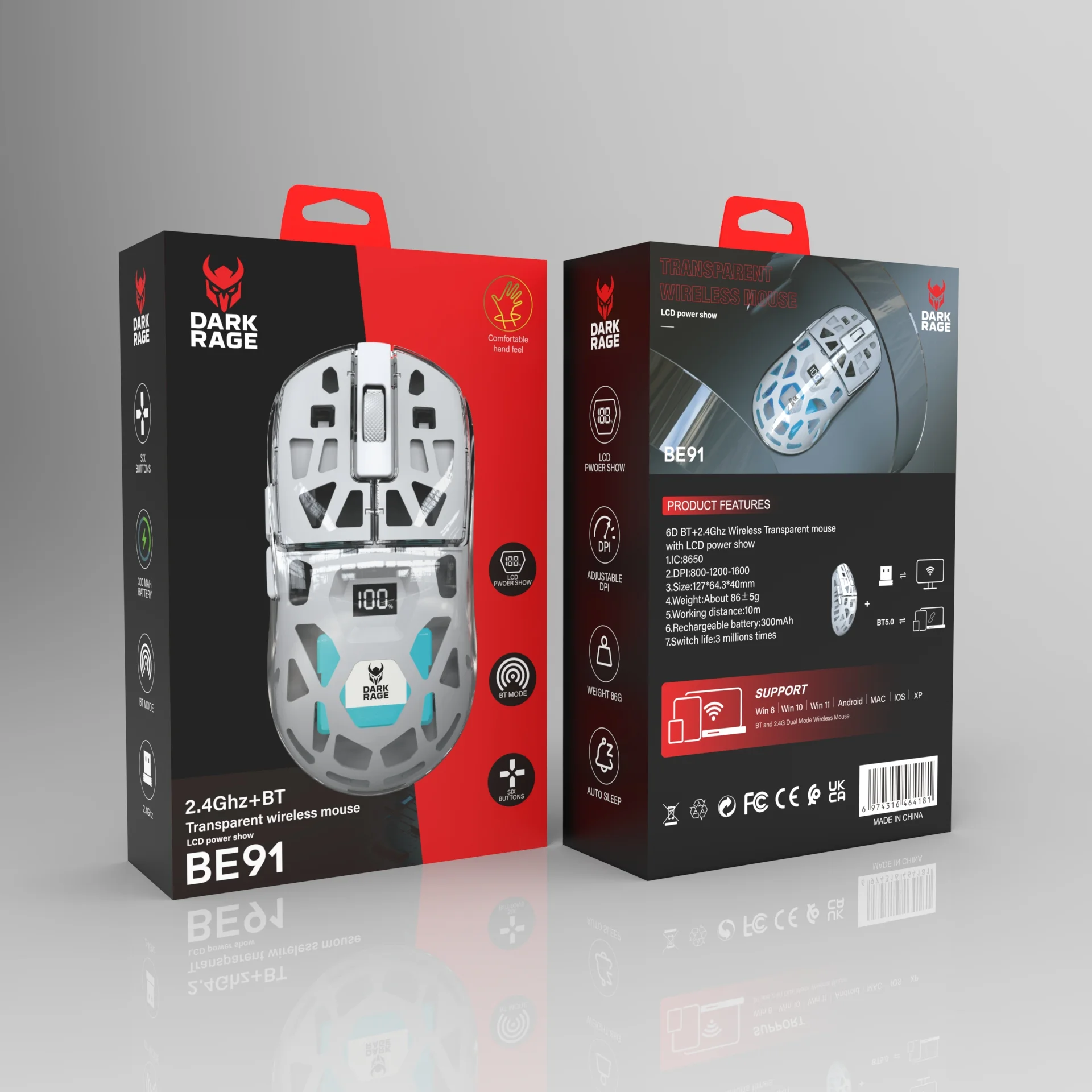 BE91 Kablosuz Bluetooth Oyuncu Mouse