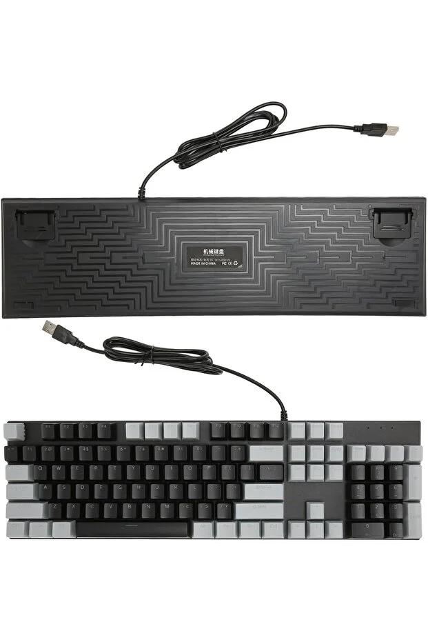 Blue Switch Rgb Oyun Klavyesi Gaming Mekanik 104 Tuşlu RGB Led Usb Kablolu Mekanik Klavye
