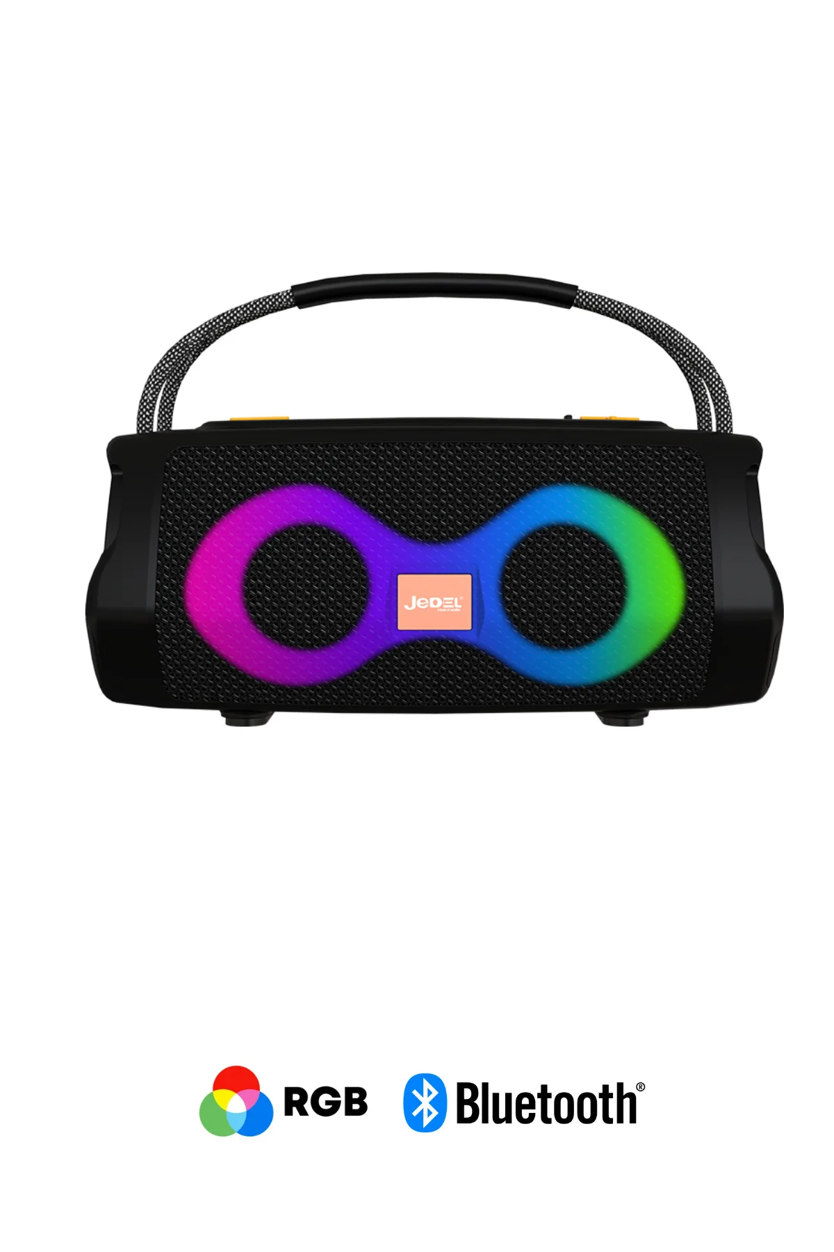 Bluetooth Hoparlör RGB Işıklı FM Radyolu USB TF Kart Girişli Taşınabilir Kablosuz Speaker