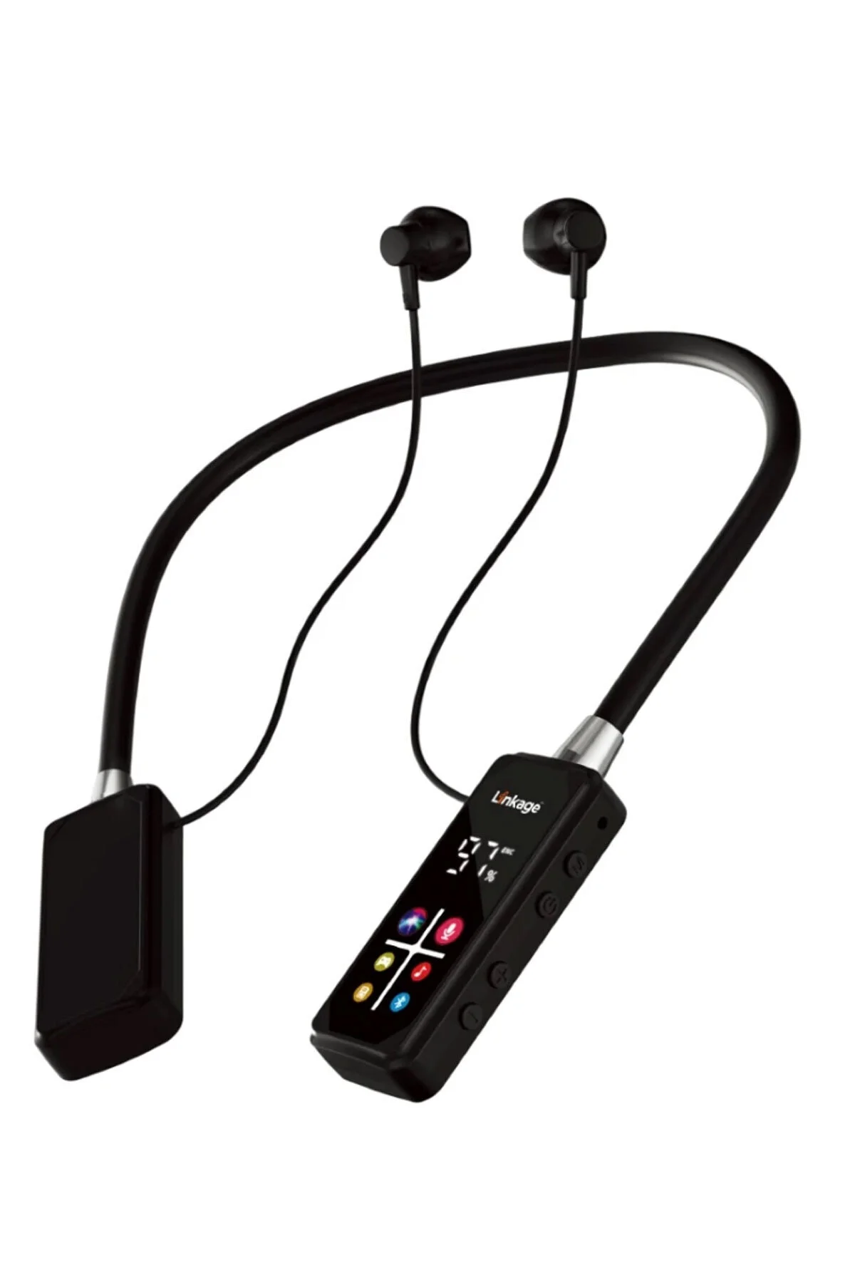 Boyun Askılı Kablosuz Bluetooth Kulaklık Sporcu Mikrofonlu Dijital Ekranlı -ENC Gürültü Azaltma & SD Kart