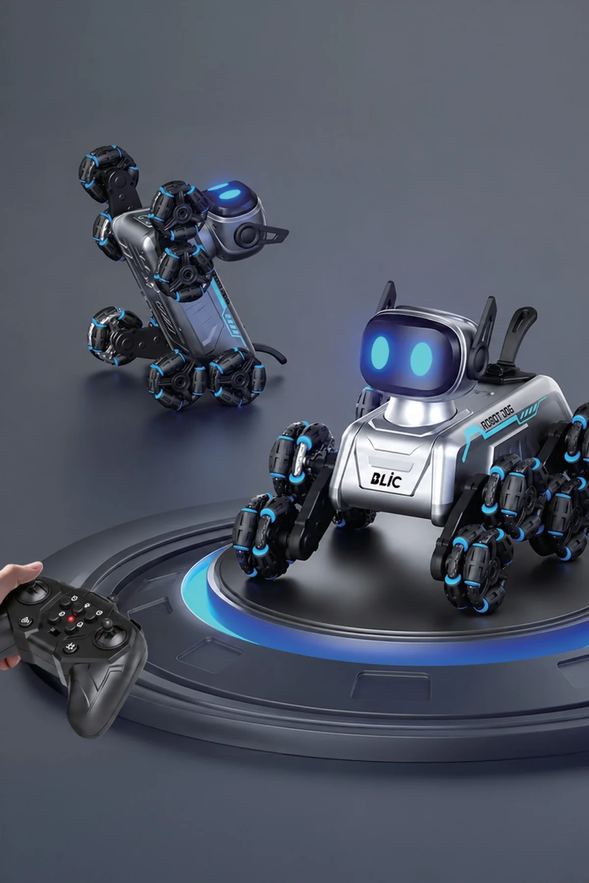 BRB2 AI Akıllı Robot Köpek – Uzaktan Kumandalı, Jest ve Ses Kontrollü, 360° Akrobatik Hareketli