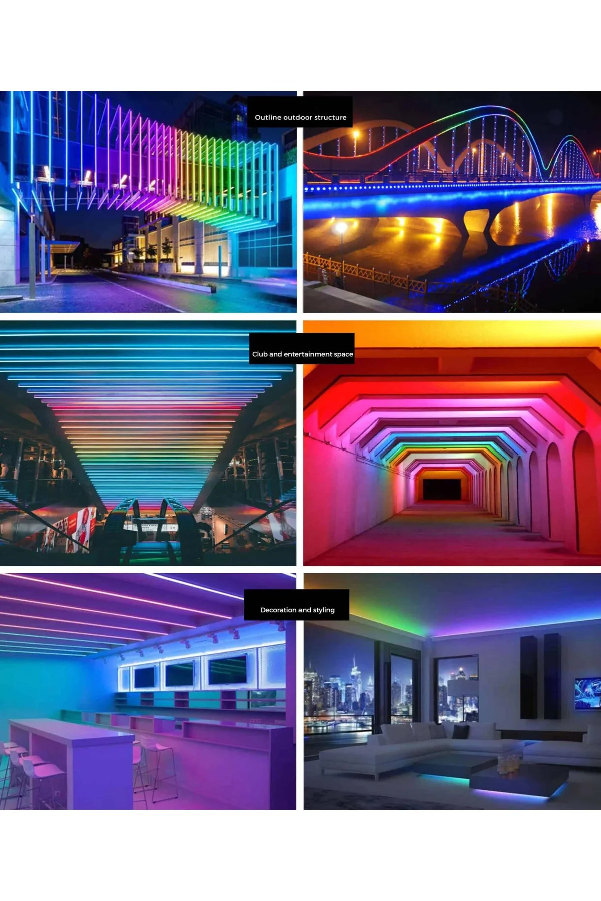 Cata CT-4567 Pixel Neon LED Set 5 Metre RGB Kumandalı Esnek Şerit Işık İç & Dış Mekan Dekoratif Aydı