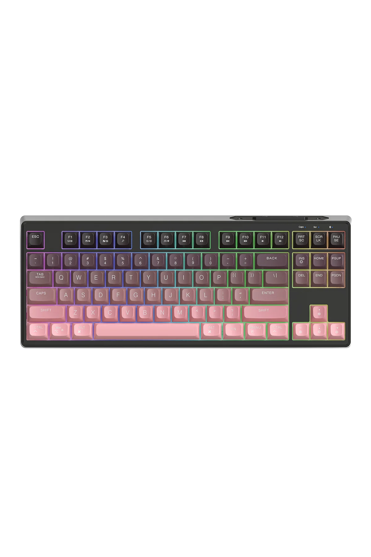 Freewolf M87 PBT Tuş Mebran Triple Bağlantı Modu Reinbow Aydınlatmalı Gaming Oyuncu Klavyesi