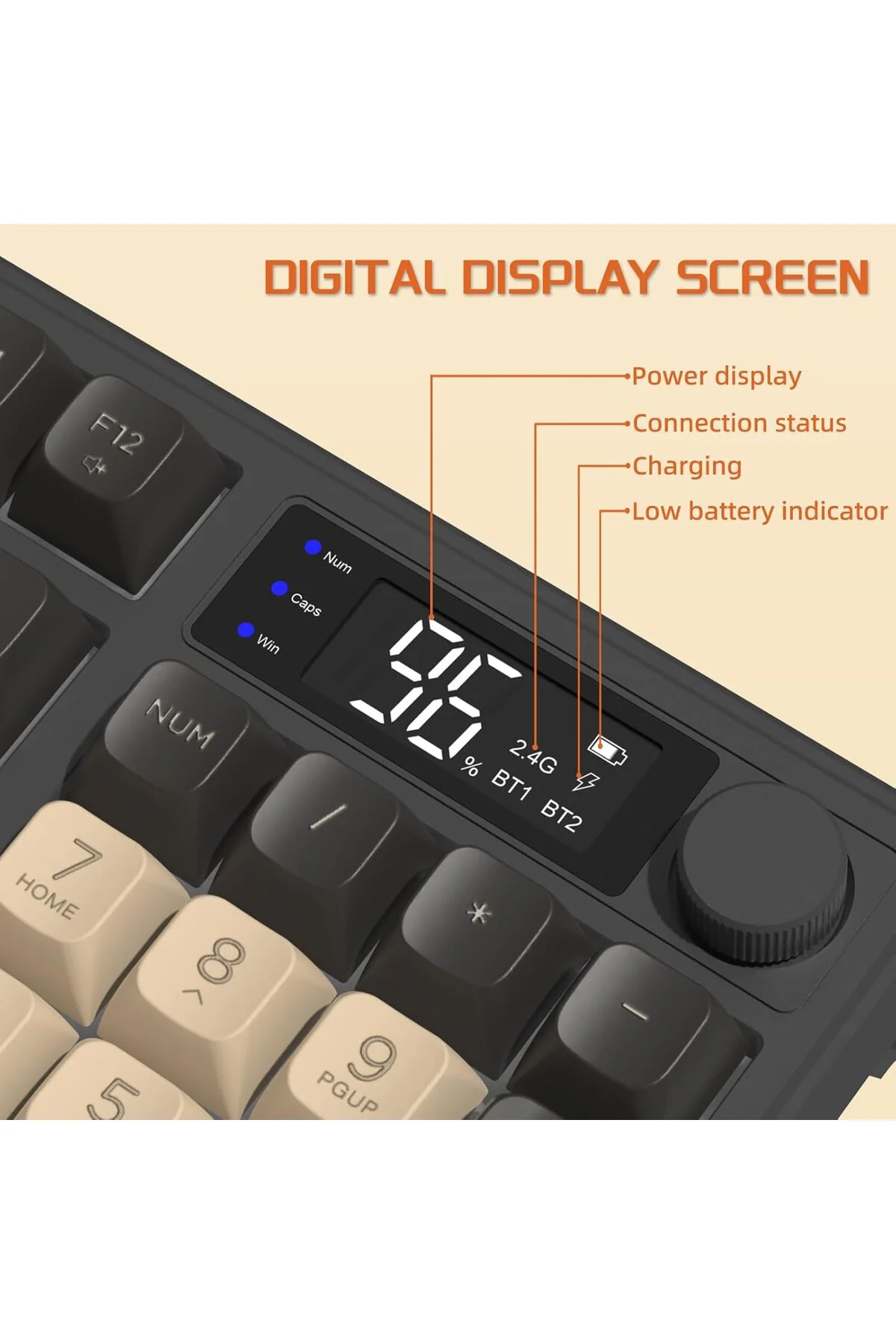 Freewolf M96 2.4g Bt5.0 Çift Bağlantılı Tft Led Ekranlı Reinbow Gaming Oyuncu Klavye