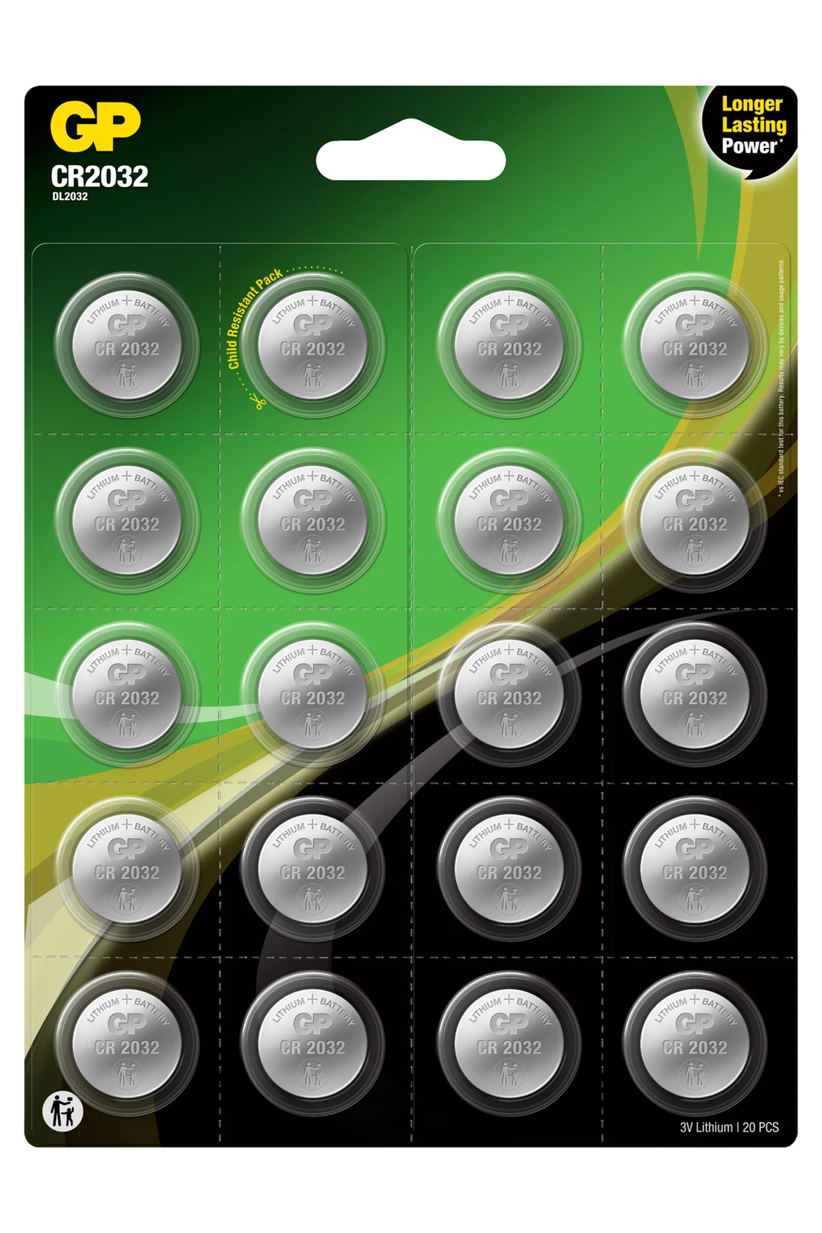 GP Batteries GP CR2032 3V Lityum Düğme Pil 20'li Kart (20 adet pil) 3V Lityum Düğme Pil 20'li Kart (20 adet pil)