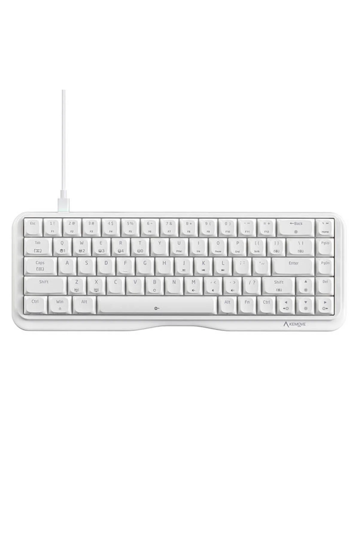 K68se %65 Sade Tasarım Usb Beyaz Mekanik Red Switch Gaming Oyuncu Klavyesi Aparat Hediyeli