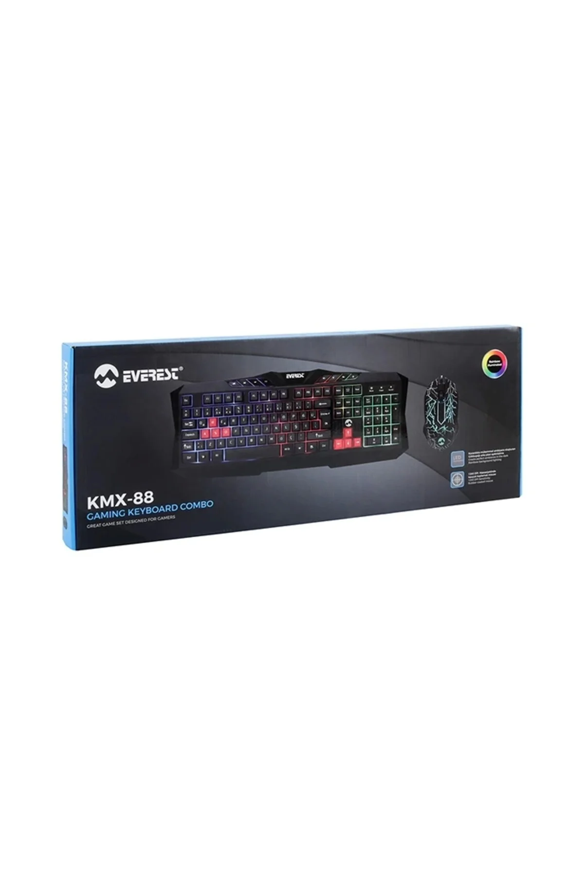 KMX-88 USB Kablolu Siyah Gaming Q Klavye+ Mouse Set