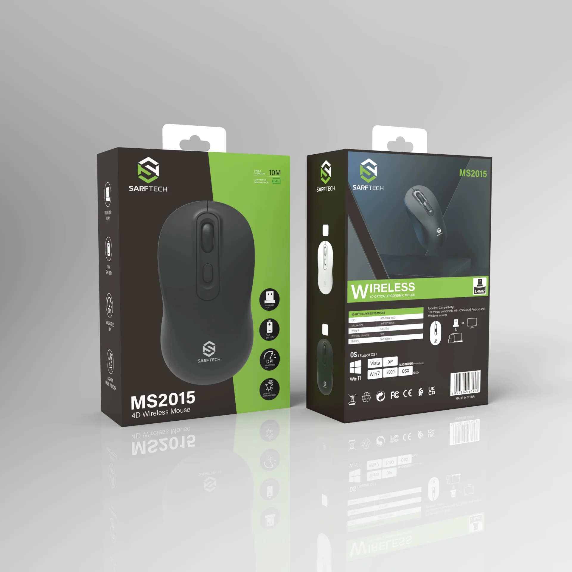 MS2015 Standart Kablosuz Ofis Mouse