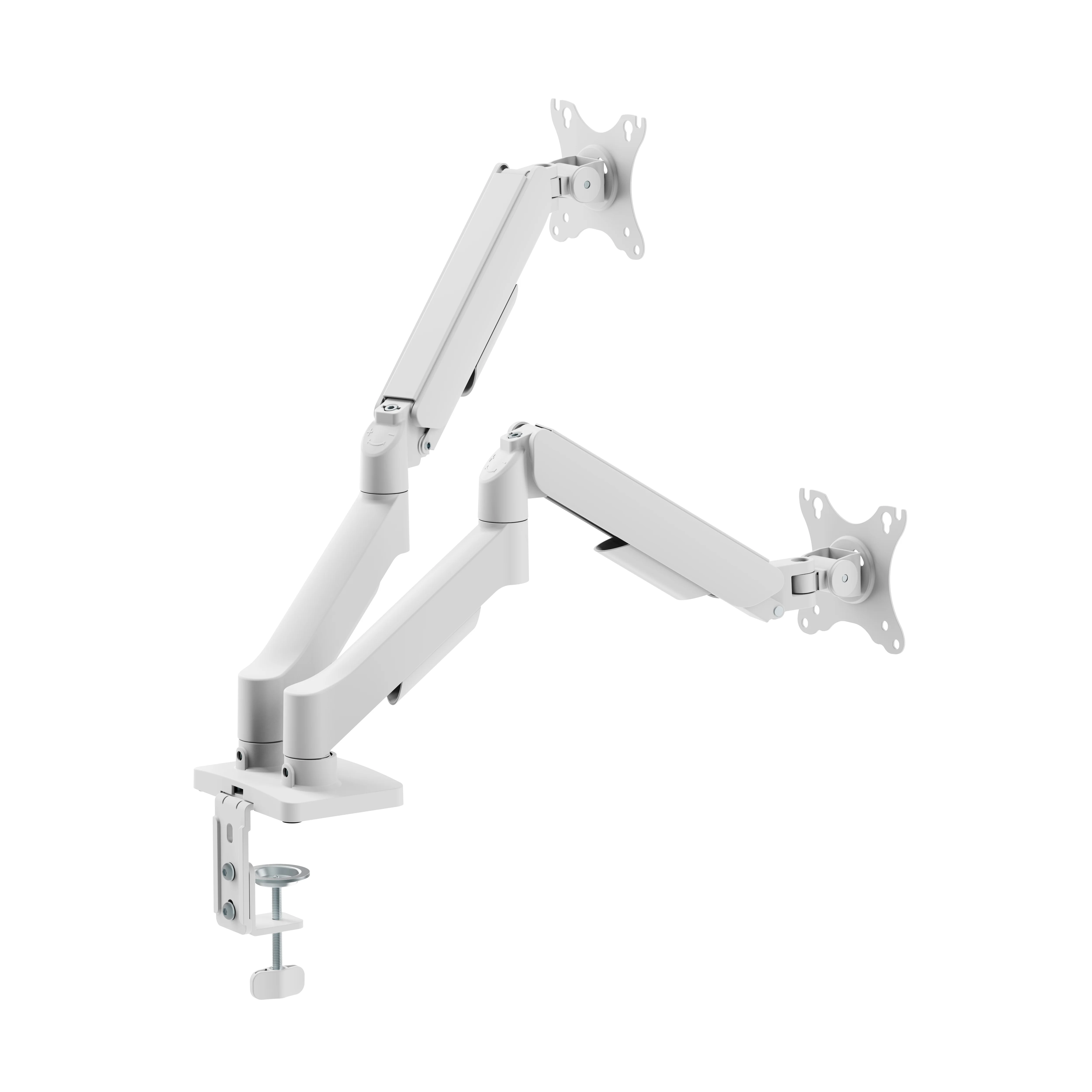 Nb Beyaz F160 17-27 " Çift Kol Amortisörlü Vesa Monitör Standı