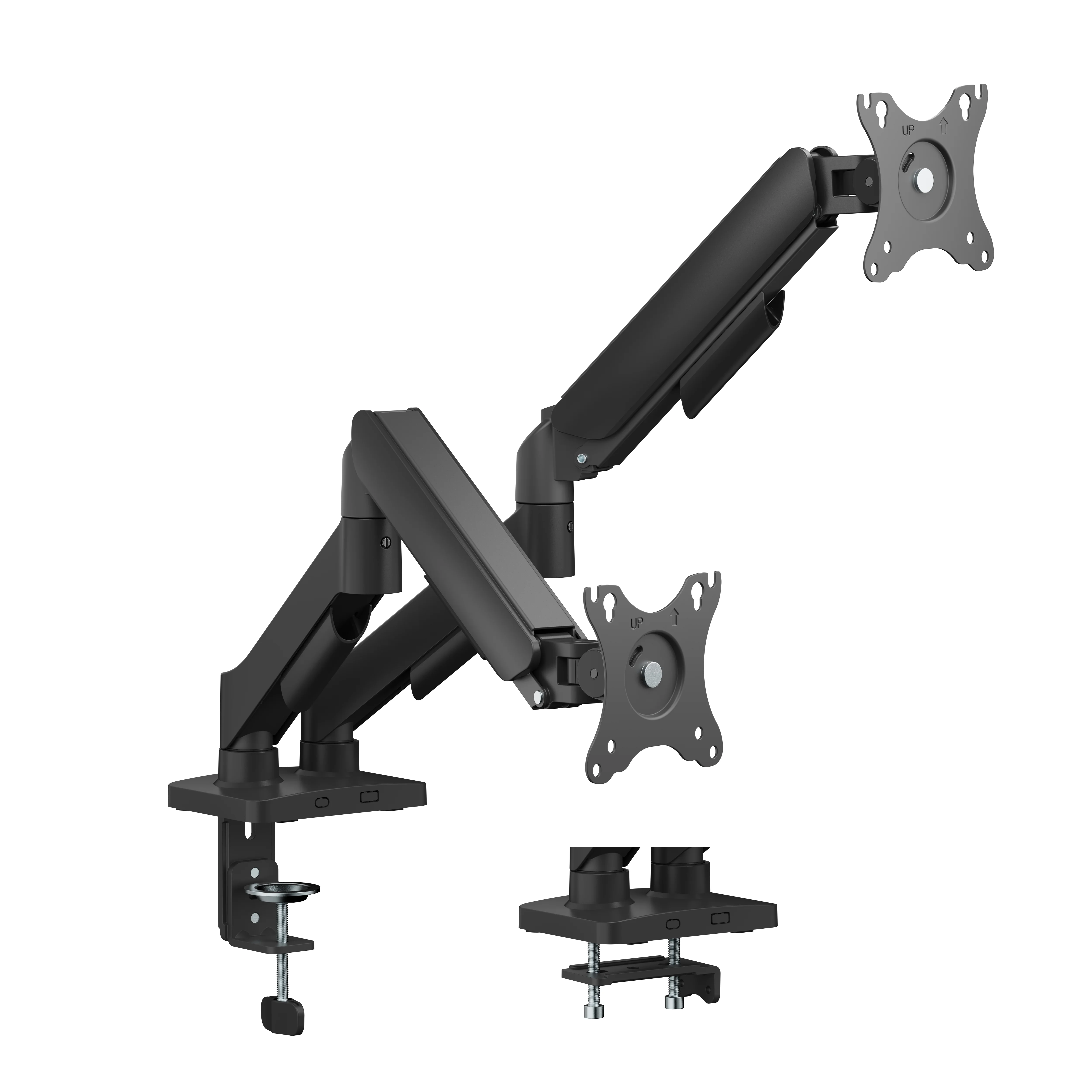 Nb F160 17-27 " Çift Kol Amortisörlü Vesa Monitör Standı