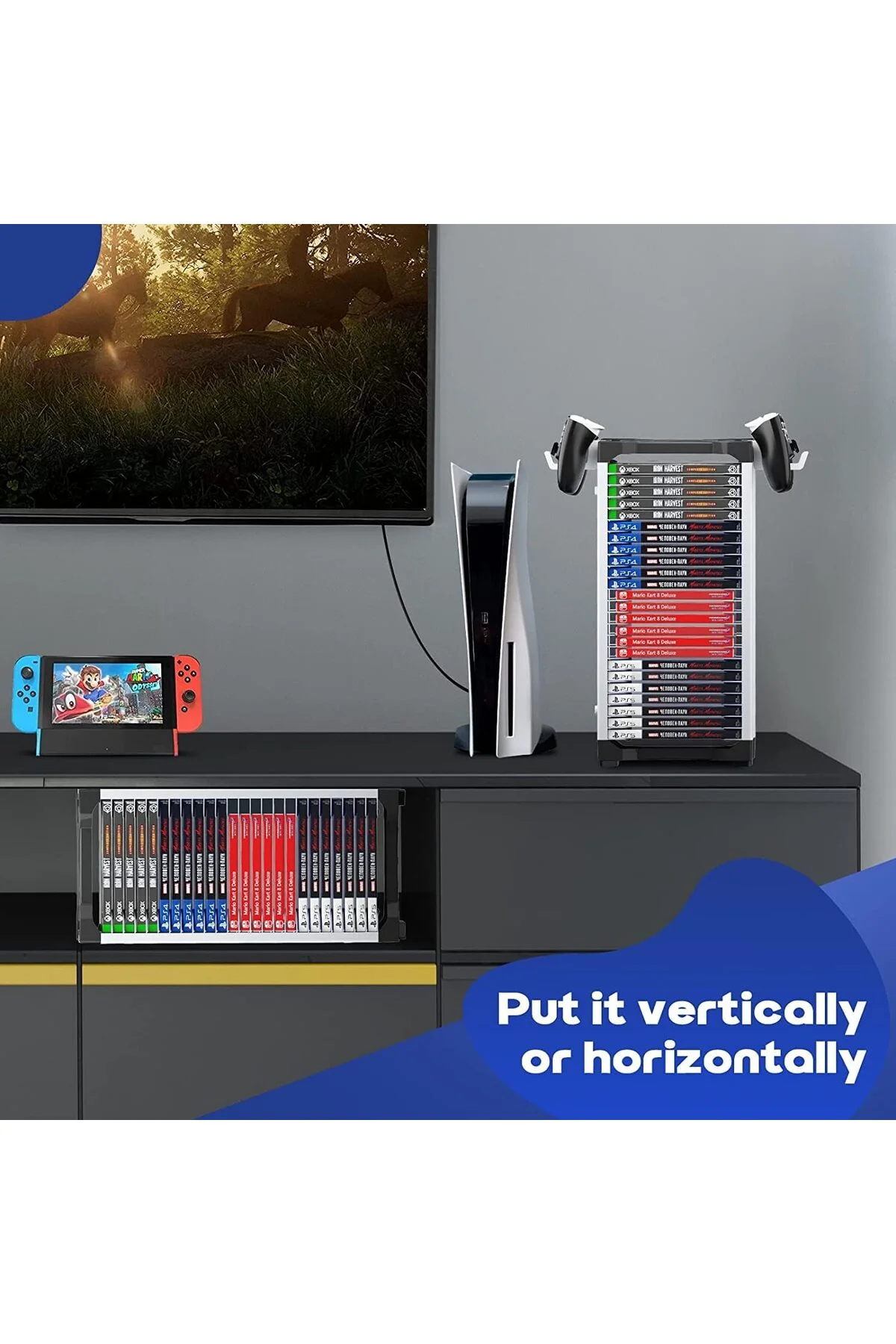 Oyun Depolama Kulesi 23 Kapasiteli Oyun Standı Rafı PS5/PS4/Xbox  X/S/Switch  TY-2847