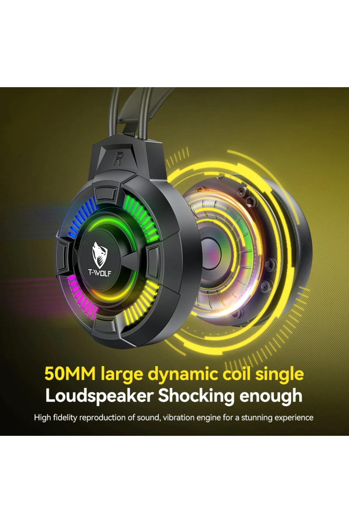 Oyuncu Kulaklık Siyah 7.1 Ses RGB Ergonomik Tasarım 1.Sınıf Sünger Gaming Oyuncu Kulaklık
