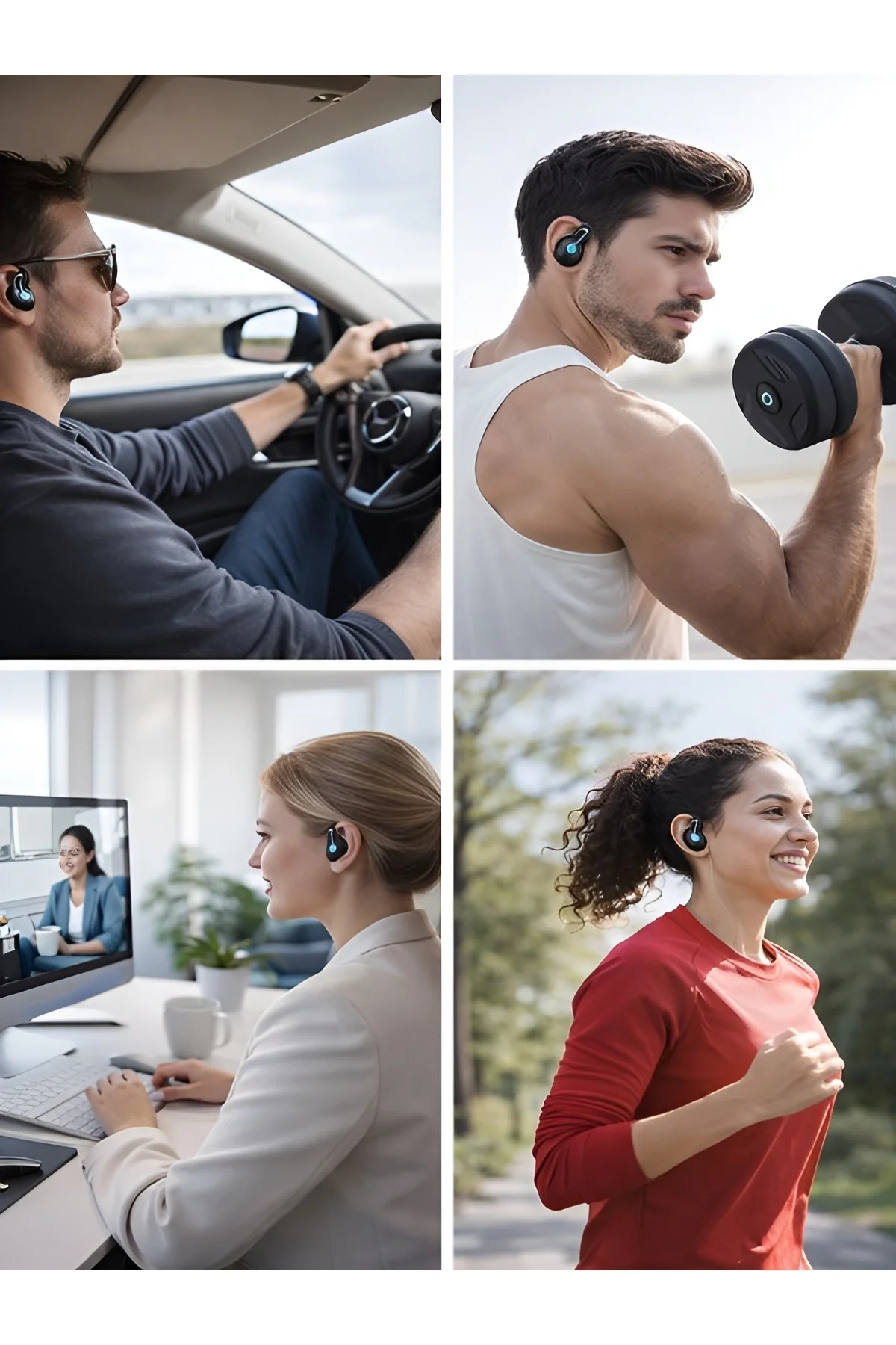 Özel Rahat OWS Açık Tasarım Bluetooth 5.4 Kablosuz Kulaklık IPX4 Su Geçirmez Airbuds Wireless Bt Kulaklık