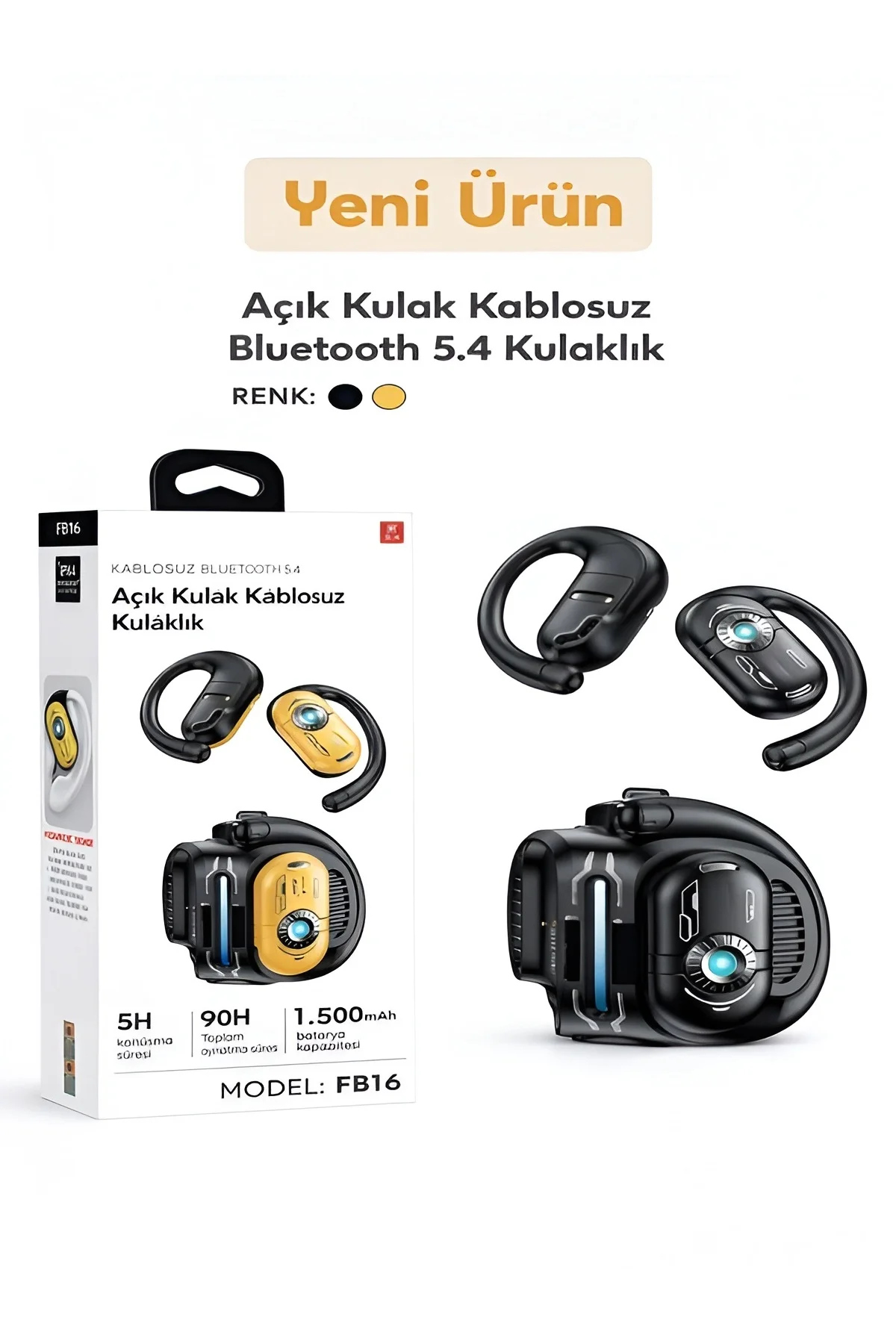 Özel Rahat OWS Açık Tasarım Bluetooth 5.4 Kablosuz Kulaklık IPX4 Su Geçirmez Airbuds Wireless Bt Kulaklık