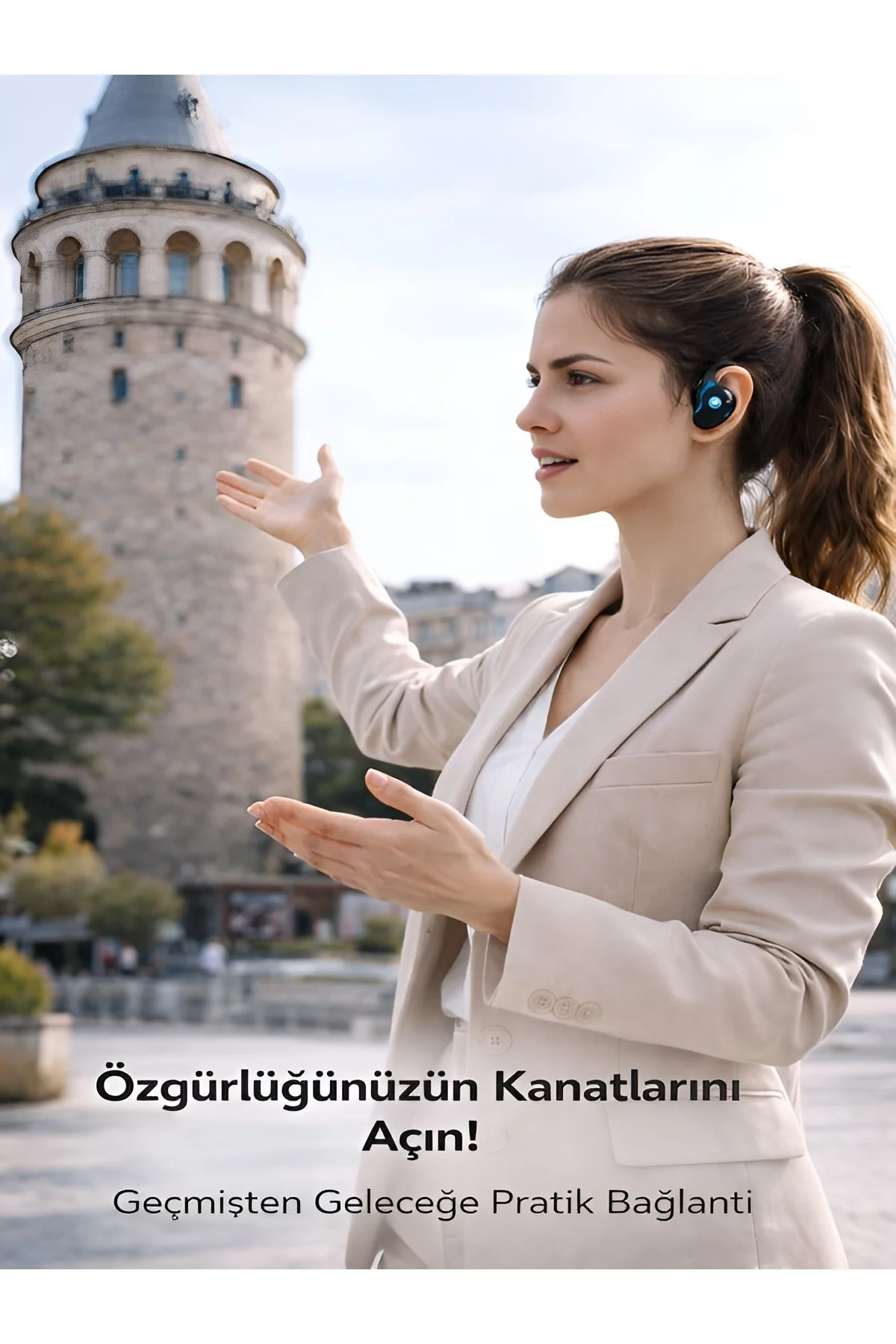 Özel Rahat OWS Açık Tasarım Bluetooth 5.4 Kablosuz Kulaklık IPX4 Su Geçirmez Airbuds Wireless Bt Kulaklık