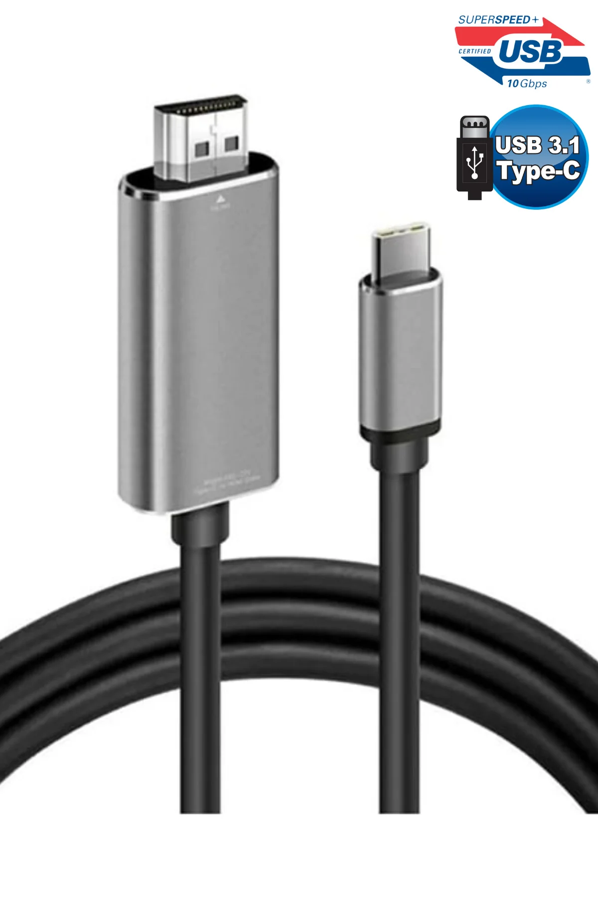 Premium Type-C USB-C to HDMI Kablo (4K60Hz,1080P165Hz) HDR Type-C to HDMI 2.0 Görüntü Aktarım Kablosu - 2 Metre