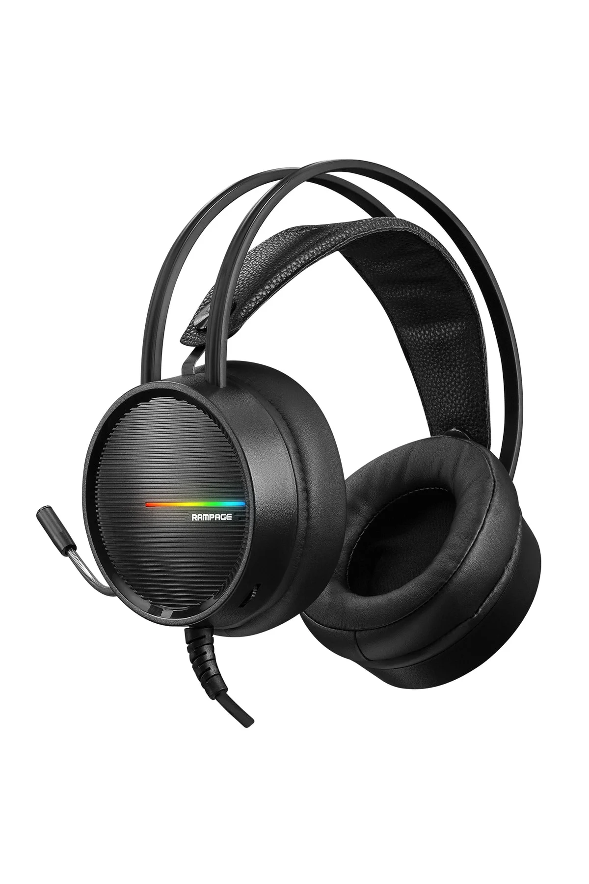 RM-K3 CASHE PLUS USB 7.1 Rainbow Ledli Esnek Sağlam Siyah Gaming Oyuncu Mikrofonlu Kulaklık