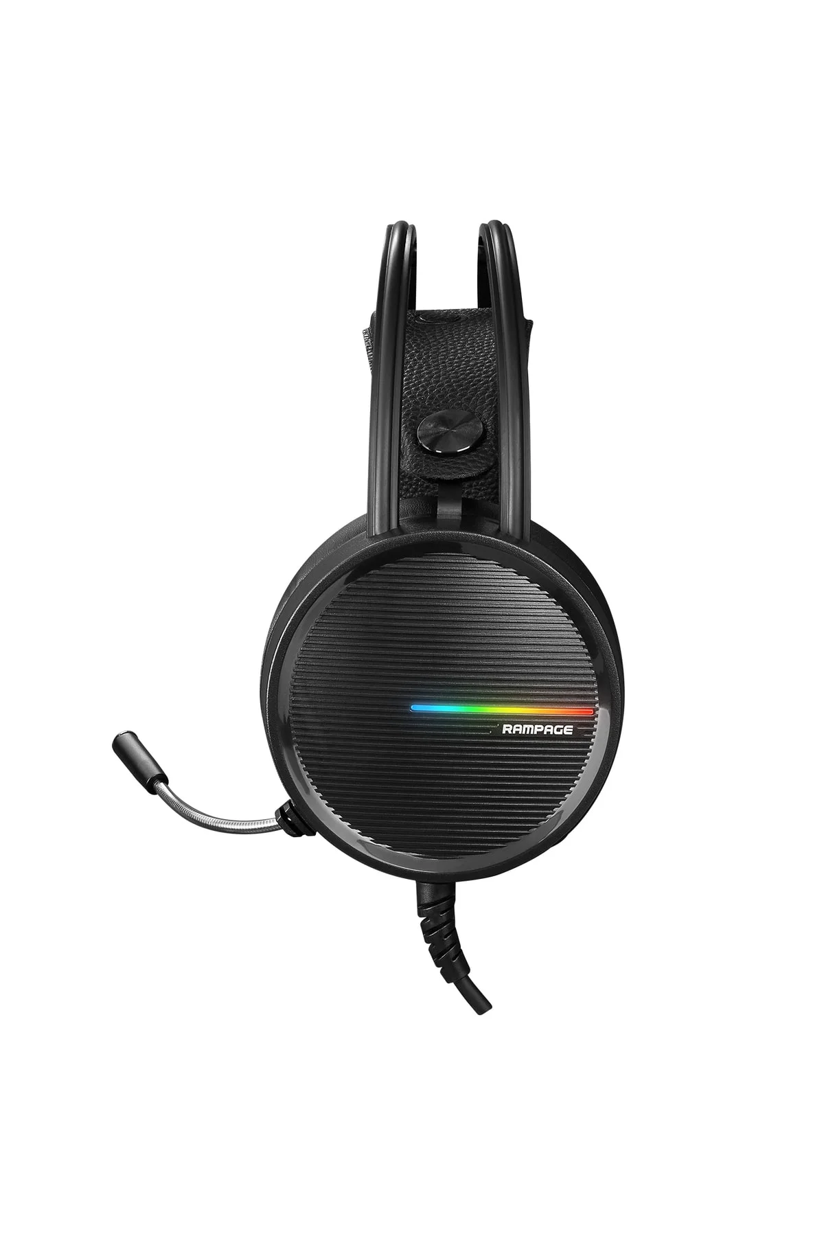 RM-K3 CASHE PLUS USB 7.1 Rainbow Ledli Esnek Sağlam Siyah Gaming Oyuncu Mikrofonlu Kulaklık