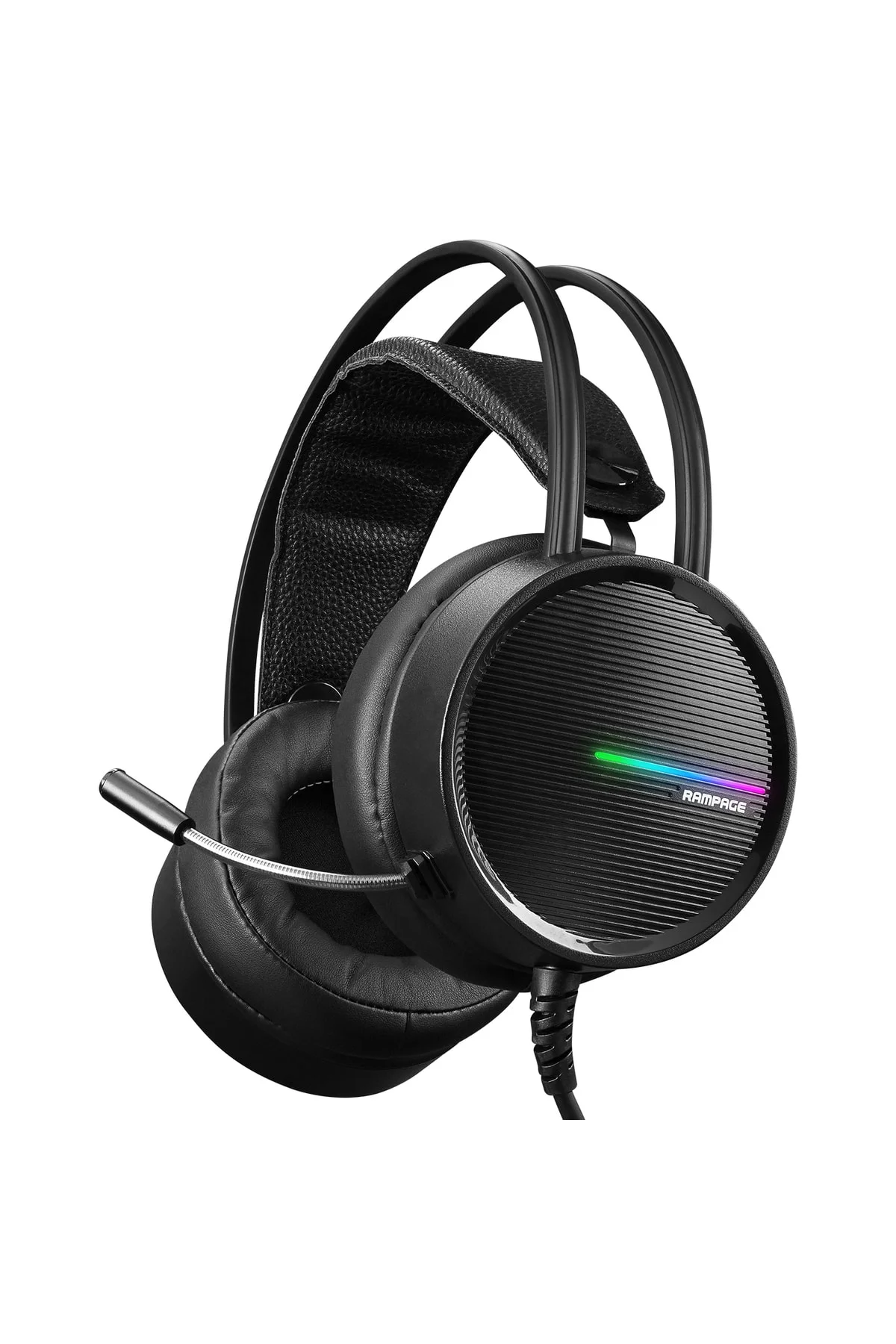 RM-K3 CASHE PLUS USB 7.1 Rainbow Ledli Esnek Sağlam Siyah Gaming Oyuncu Mikrofonlu Kulaklık