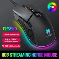 Sarftech G590 Siyah Rgb 7 Tuşlu Drag Click 7.200Dpi Makrolu Yazılım App Destekli Gaming Oyuncu Mouse