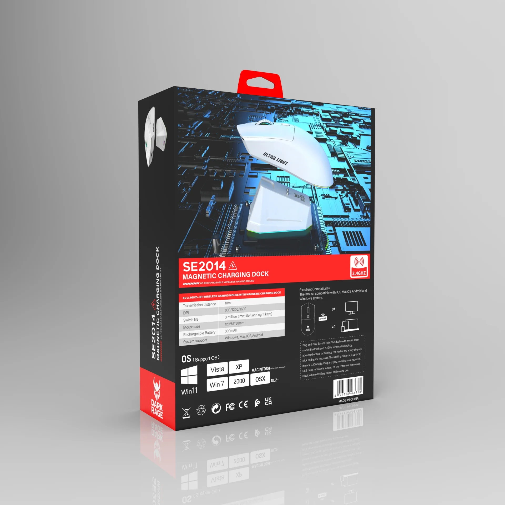 SE2014 Bluetooth Manyetik Şarjlı Kablosuz Gaming Mouse
