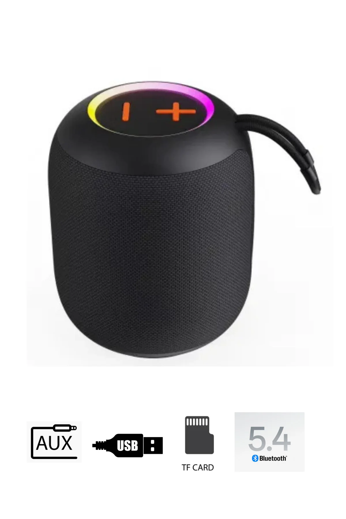 Siyah 5W Wireless Speaker Hoparlör BT 5.4V Lityum 1.200Mah BT+USB+TF+FM Mini Speaker
