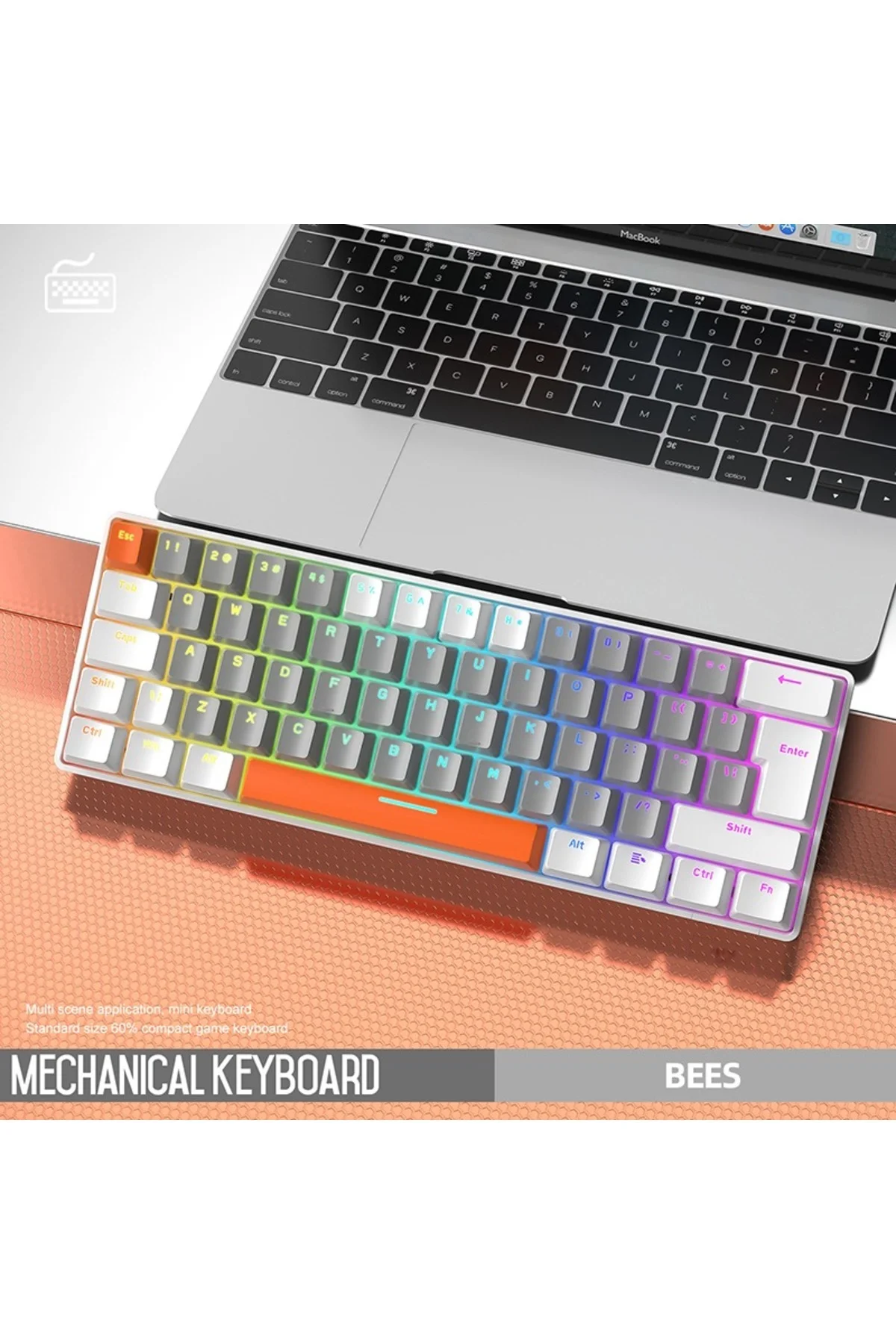 Ziyoulang T60 Mini Rgb 62 Tuş Mekanik Red Switch Gaming Oyuncu Klavyesi
